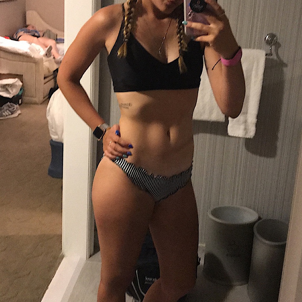 Hollister Black & White Cheeky Bikini Bottoms